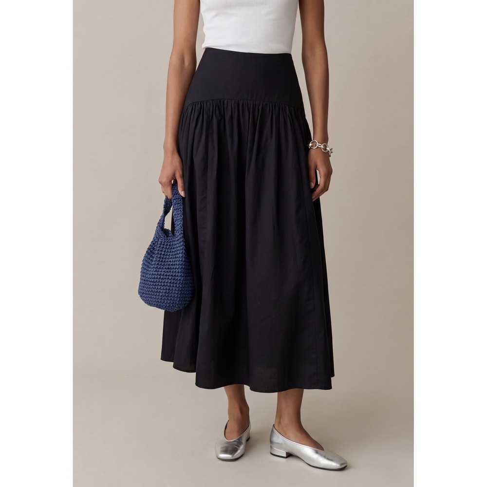 Few Moda Vashti Midi Skirt in Black / Size 4 / NWT & Still in Bag / MSRP $172